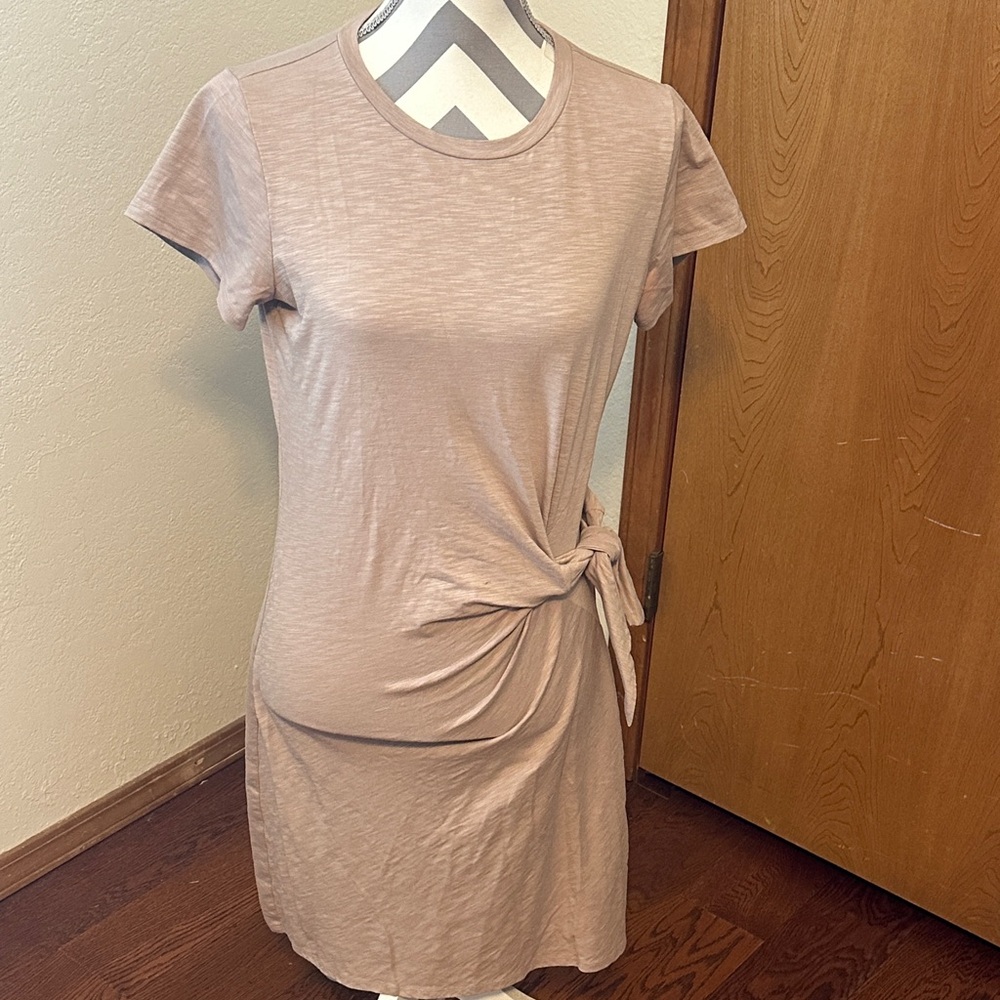 Express Knot-Front  Dress in Light Brown